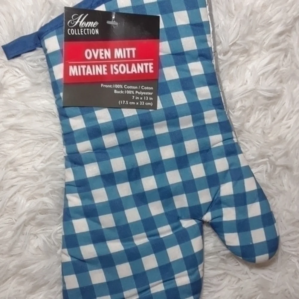 ☄Gingham Print Oven Mitt-OS